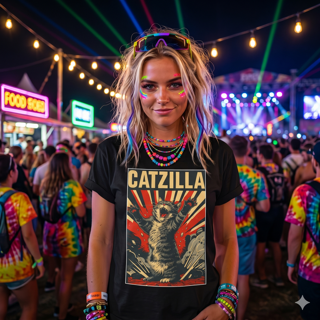 Ladys-Shirt „Catzilla“