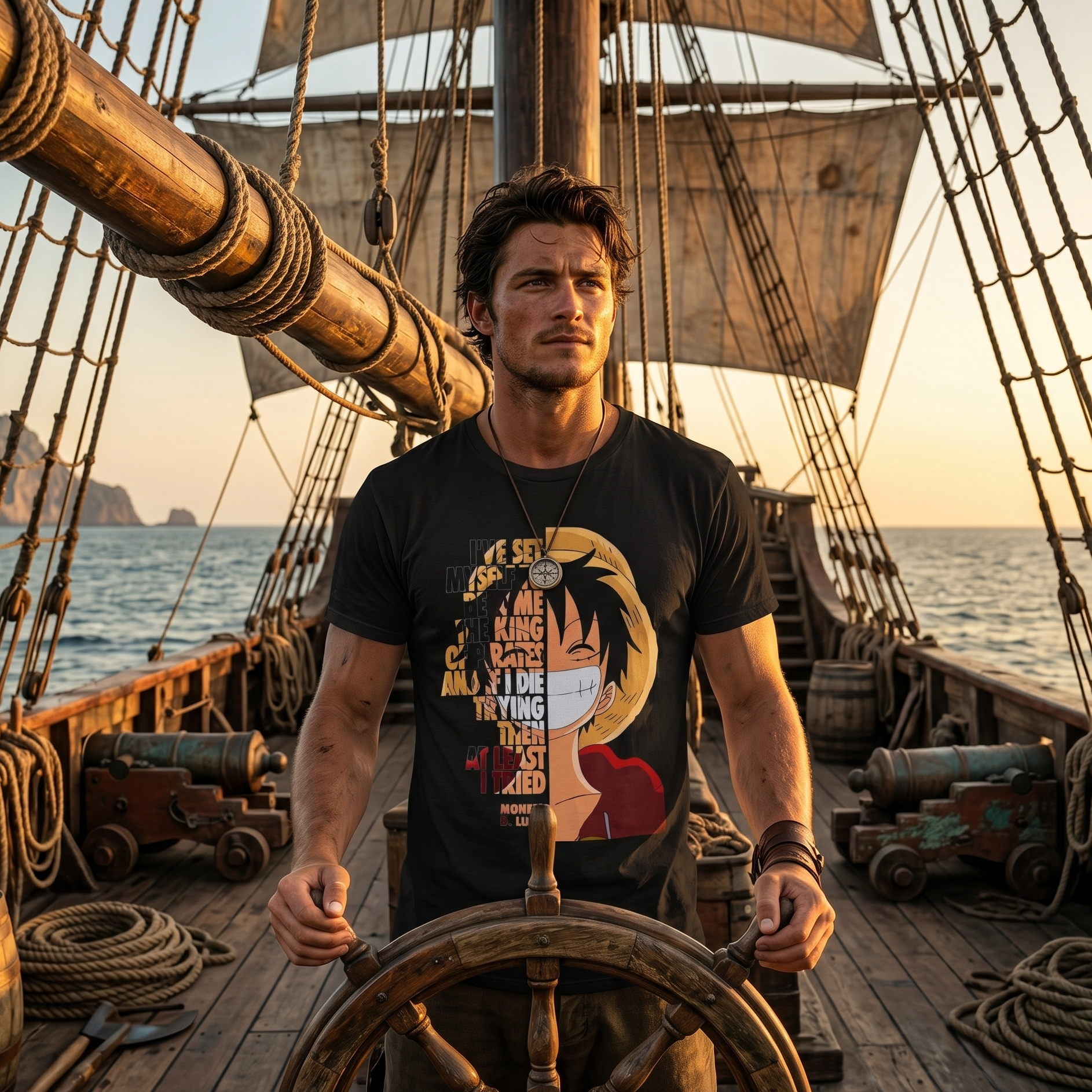 Herren T-Shirt „Pirate King Quote“