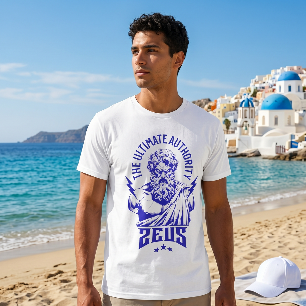 Herren T-Shirt „Zeus – The Ultimate Authority“ – Mythologie Shirt 2025