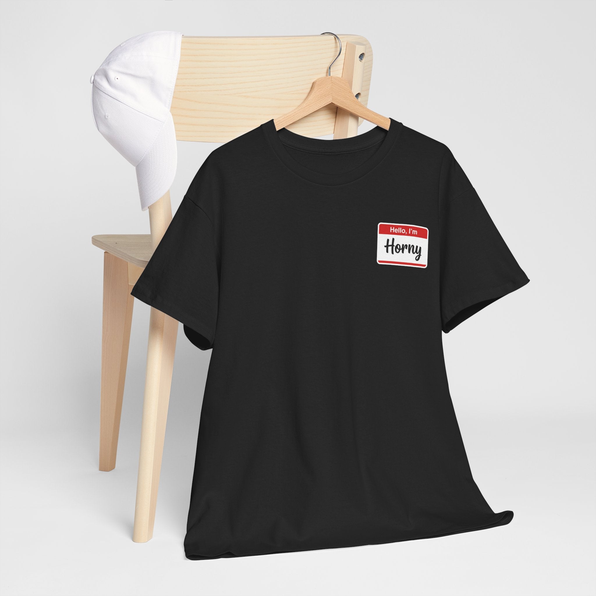 Herren T-Shirt „Hello, I’m Horny“