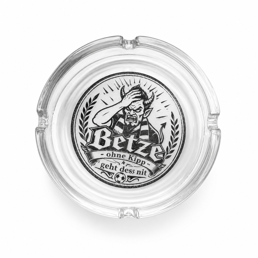 Personalisierter Glas-Aschenbecher – mit Wunschgravur, Name, Spruch oder Motiv